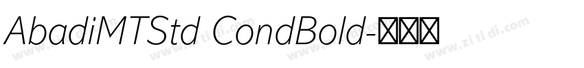 AbadiMTStd CondBold字体转换